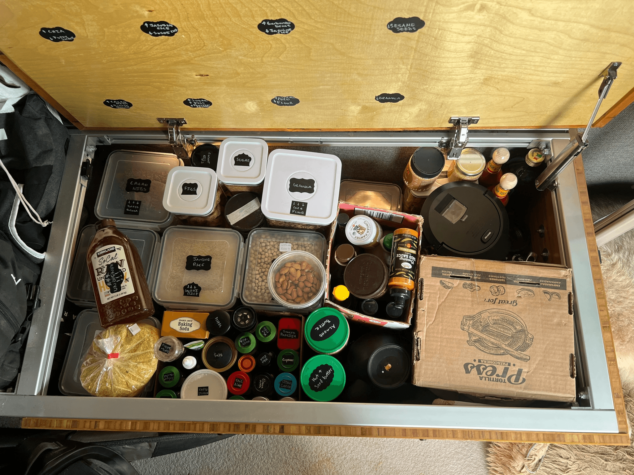 bench food storage